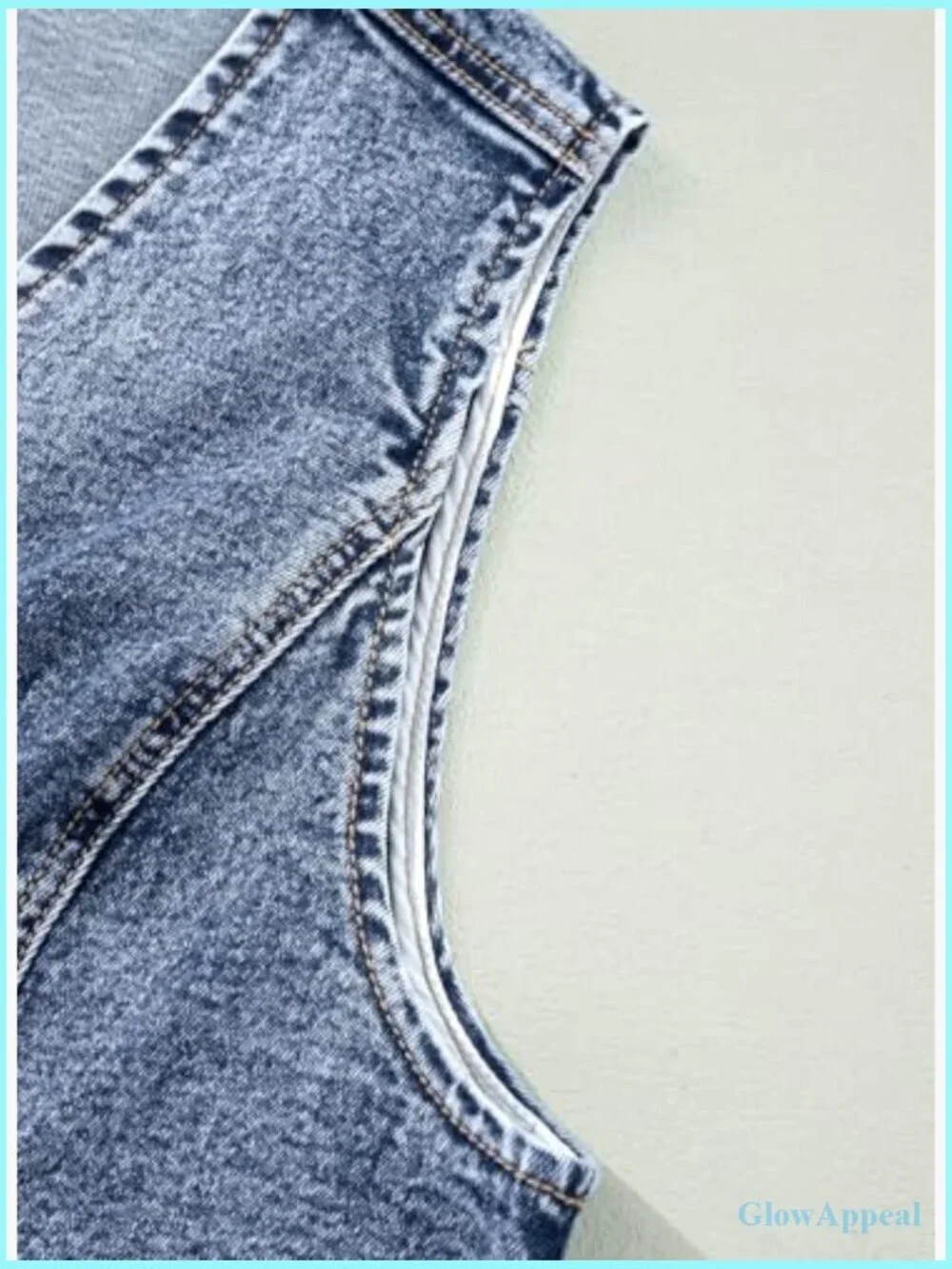 Sleeveless V Neck Crop Denim Vest Button Down Waistcoat Summer Outfit